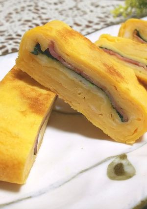 焼きベーコンと大葉の玉子焼き-レシピのメイン写真
