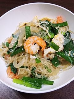 えびニラ春雨のエスニック炒め-レシピのメイン写真