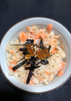 鮭の炊き込みご飯でひつまぶし❓-レシピのメイン写真