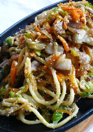 ピリ辛ッ！明太子焼きそば-レシピのメイン写真