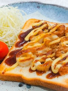 ちくわのお好み焼き風トースト-レシピのメイン写真