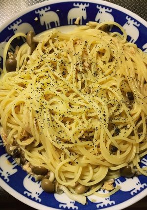レンジで簡単！しめじとツナの和風パスタ-レシピのメイン写真