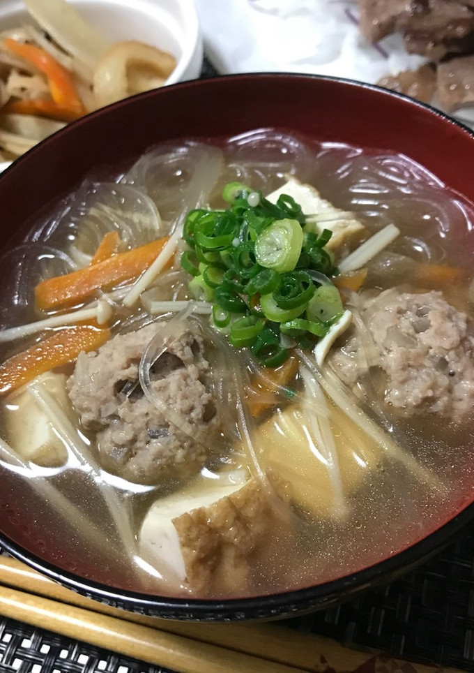 肉団子とはるさめの中華風スープ-レシピのメイン写真