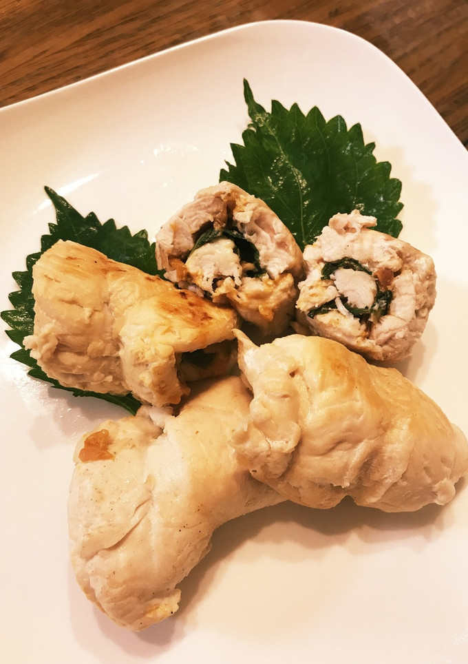 ヘルシー！簡単！ささみの梅しそ巻き-レシピのメイン写真