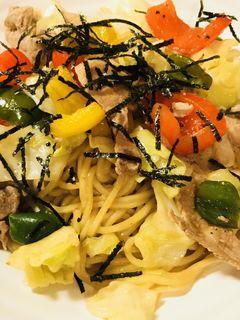 パプリカ&ピーマン3色焼きそば●生姜風味-レシピのメイン写真