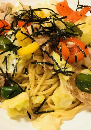 パプリカ＆ピーマン3色焼きそば●生姜風味-レシピのメイン写真