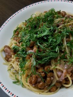 ♫納豆と塩辛の和風パスタ♫-レシピのメイン写真