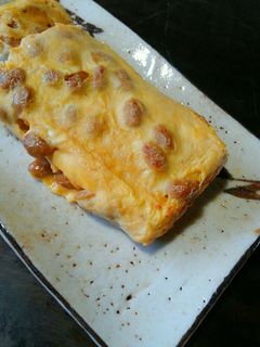 納豆オムレツ?いえ、納豆玉子焼き。-レシピのメイン写真
