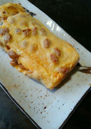 納豆オムレツ？いえ、納豆玉子焼き。-レシピのメイン写真