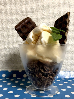 簡単!材料は3つだけのチョコパフェ-レシピのメイン写真