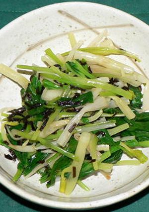 根三つ葉と塩昆布の甘酢和え-レシピのメイン写真