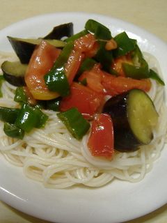 夏野菜のさっぱりそうめん-レシピのメイン写真