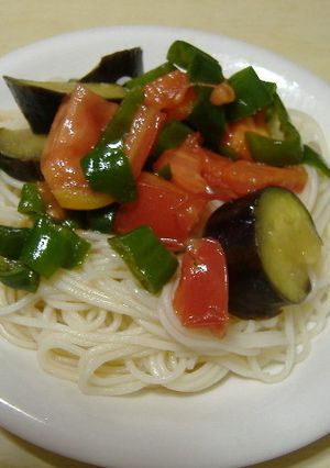 夏野菜のさっぱりそうめん-レシピのメイン写真