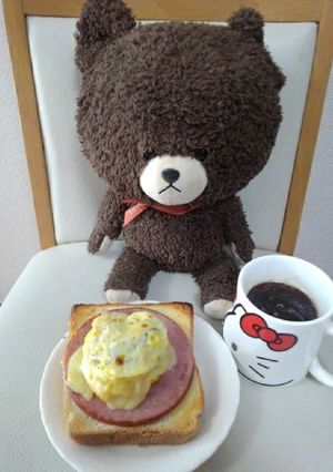 漬け物でコーンエッグのせトースト-レシピのメイン写真