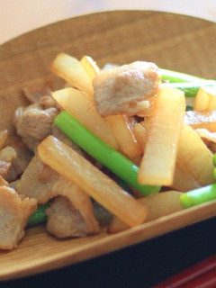 腎臓病食にも 豚肉と大根の炒め物-レシピのメイン写真