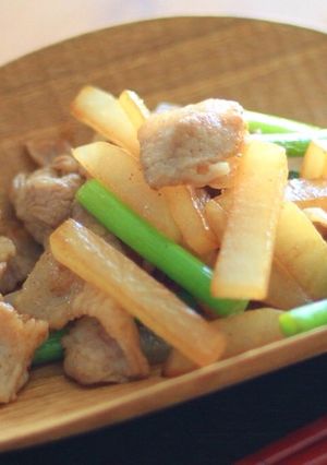腎臓病食にも 豚肉と大根の炒め物-レシピのメイン写真
