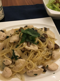 ささみと大葉のニンニク醤油パスタ-レシピのメイン写真