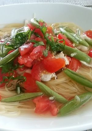 豚しゃぶソウメンじゅん菜のせ-レシピのメイン写真