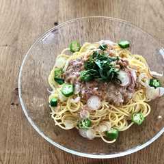 ペペロン風納豆パスタ-レシピのメイン写真