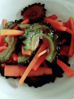 オリーブ油使用の『ゴーヤと人参の炒め煮』-レシピのメイン写真