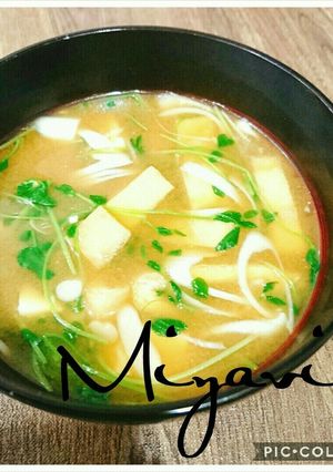 豆苗のお味噌汁♡-レシピのメイン写真