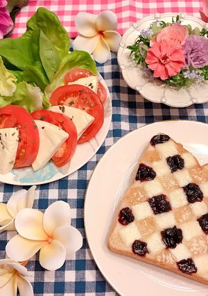 朝食♡チェックトースト-レシピのメイン写真