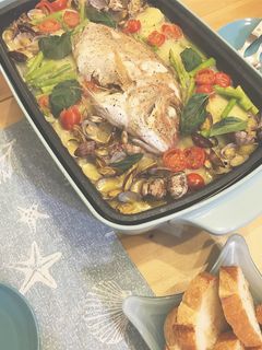 ホットプレートで簡単 アクアパッツァ-レシピのメイン写真