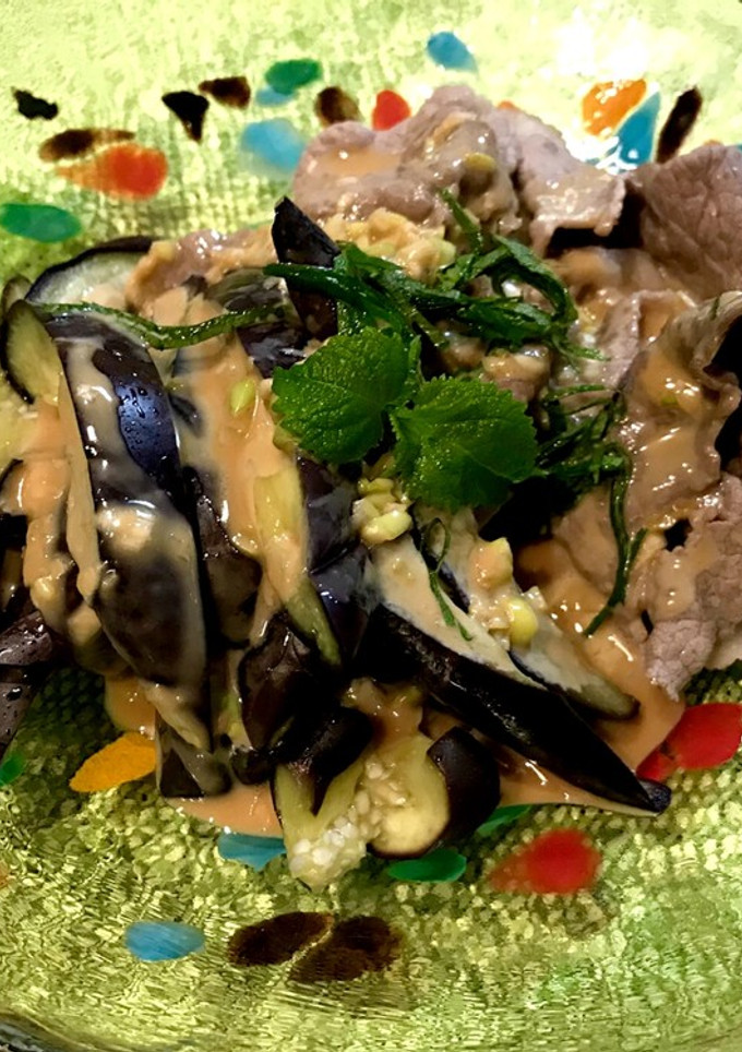 冷牛しゃぶと茄子のゴマだれ-レシピのメイン写真
