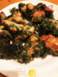 モロヘイヤで鶏竜田揚げ-レシピのメイン写真