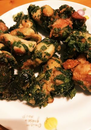 モロヘイヤで鶏竜田揚げ-レシピのメイン写真