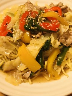 パプリカ&ピーマンの三色あんかけ焼きそば-レシピのメイン写真