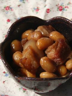 大豆と豚肉の揚げ煮-レシピのメイン写真