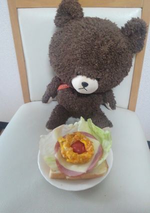 赤い黄身のエッグトースト-レシピのメイン写真