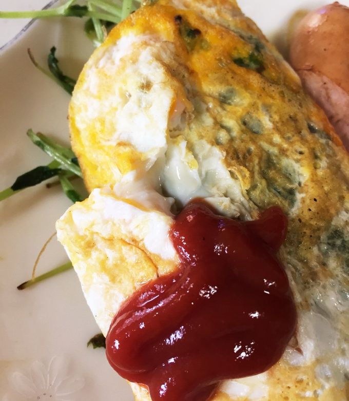 豆苗オムレツ by ♥︎atk♥︎ 【クックパッド】 簡単おいしいみんなの