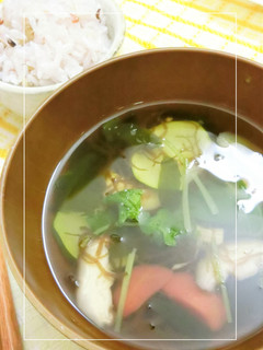夏野菜ともずくのさっぱり和スープ-レシピのメイン写真