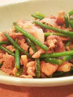 豚肉とニンニクの芽の簡単★焼き肉風-レシピのメイン写真
