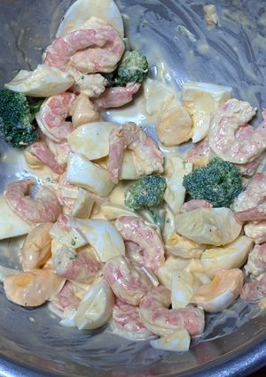 エビとゆで卵とブロッコリーのサラダ-レシピのメイン写真