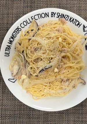 ツナときのこと玉ねぎのクリームパスタ-レシピのメイン写真