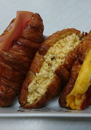 ミニクロワッサンで３種のサンドイッチ！-レシピのメイン写真
