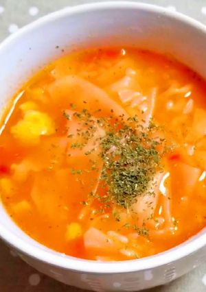 ワンタン入りチリトマトリゾット-レシピのメイン写真