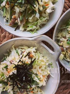 キャベツと納豆のつゆマヨサラダ♪♪-レシピのメイン写真