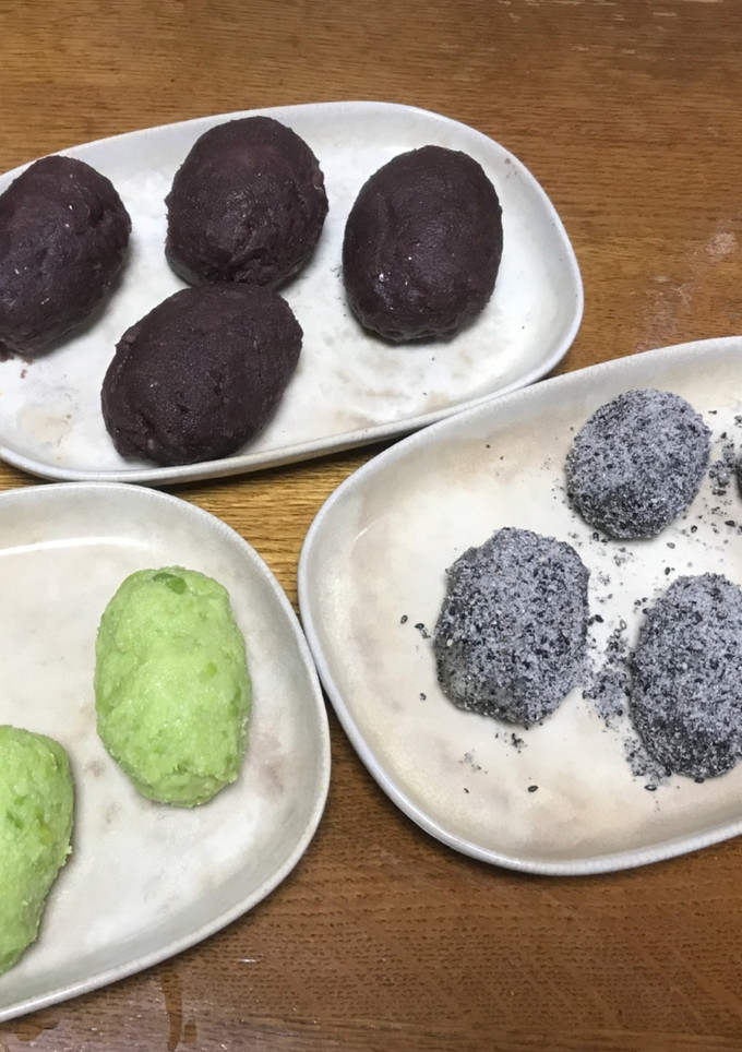 おはぎ♡粒あんとごま餡♡-レシピのメイン写真