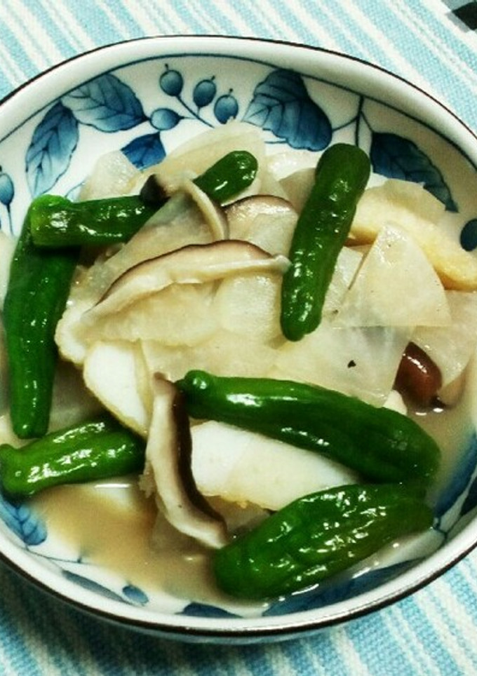 大根と椎茸と獅子唐の煮物-レシピのメイン写真
