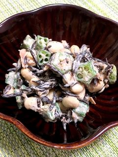 水煮大豆とひじきの梅マヨサラダ-レシピのメイン写真