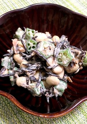 水煮大豆とひじきの梅マヨサラダ-レシピのメイン写真