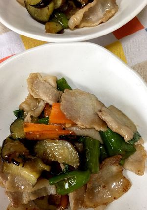 ナスと豚バラ肉の味噌炒め-レシピのメイン写真