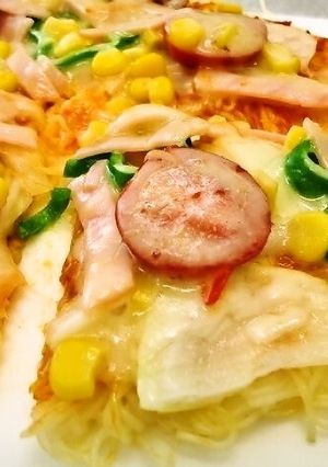 【アレンジ】そうめんDEピザ-レシピのメイン写真