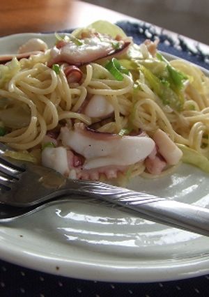 ゆで蛸とキャベツのパスタ-レシピのメイン写真
