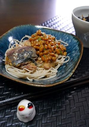 LDL中性脂肪対策！冷やし☆サバ納豆そば-レシピのメイン写真