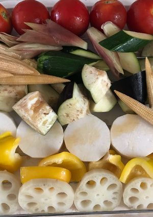 夏野菜の黒酢の焼き浸し-レシピのメイン写真